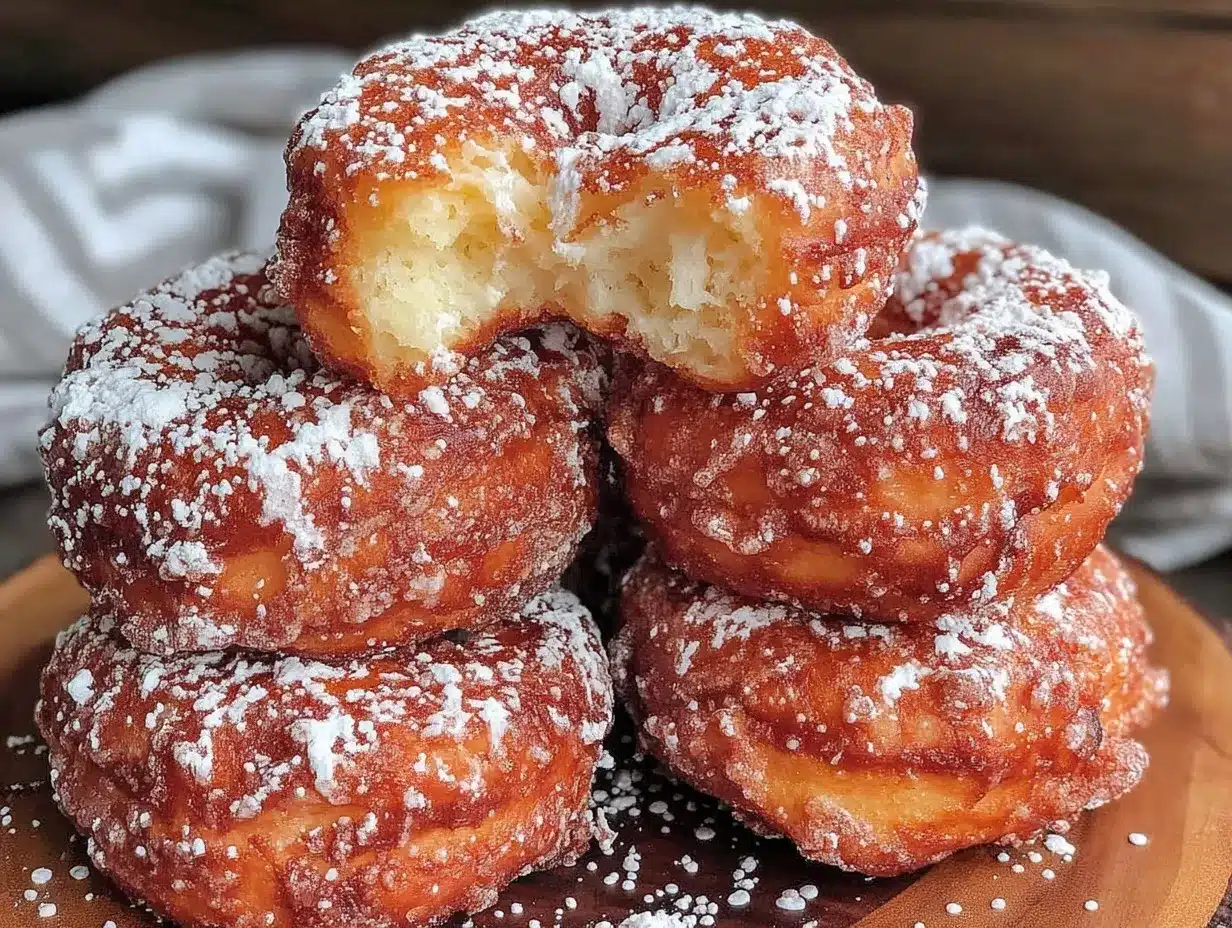 crispy biscuit dough donuts air fryer recipe preparation steps