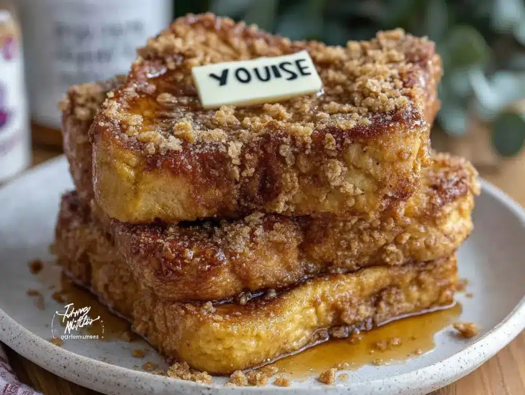 crispy cinnamon toast crunch french toast - featured image