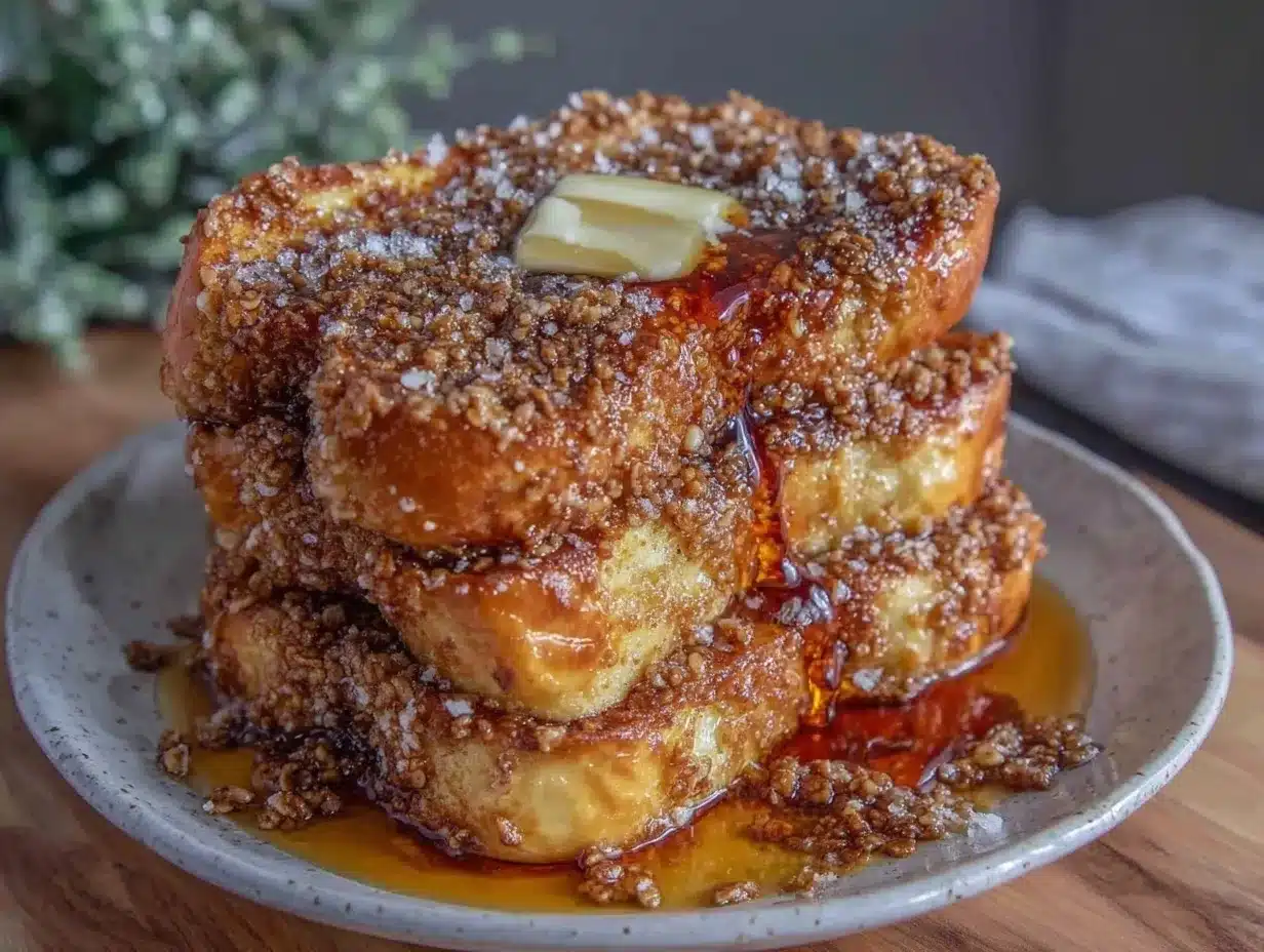 crispy cinnamon toast crunch french toast preparation steps