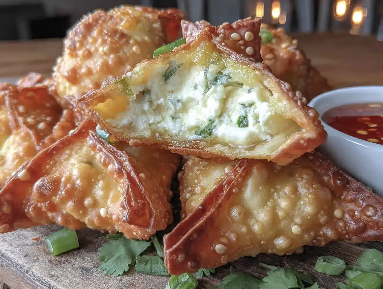 crispy cream cheese rangoon preparation steps