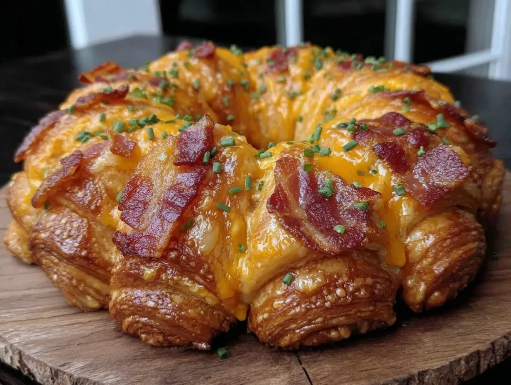 crispy crescent roll breakfast ring - featured image