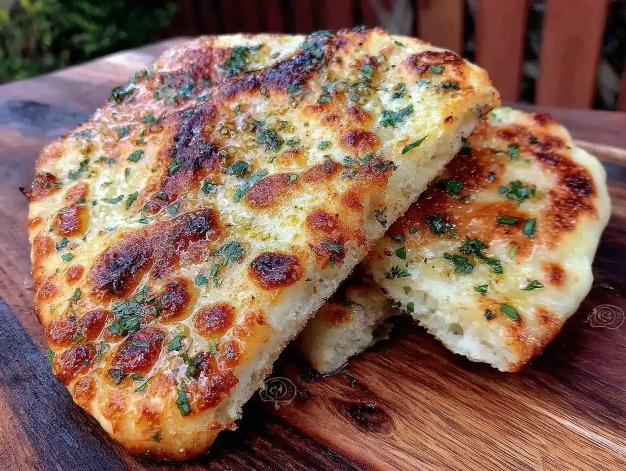 crispy grilled naan flatbread preparation steps