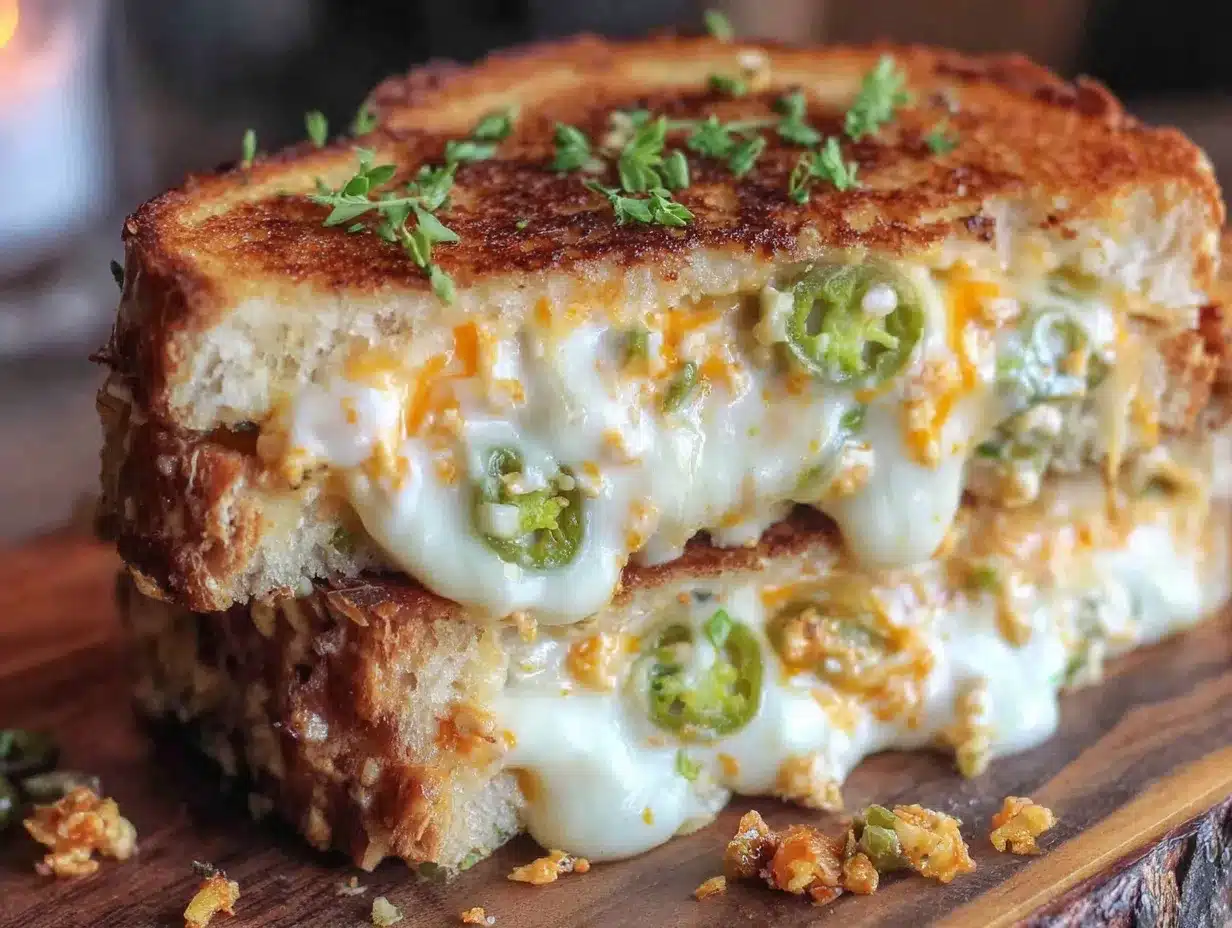 crispy jalapeño popper grilled cheese preparation steps