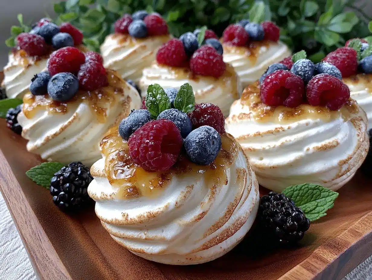 crispy mini pavlova nests preparation steps