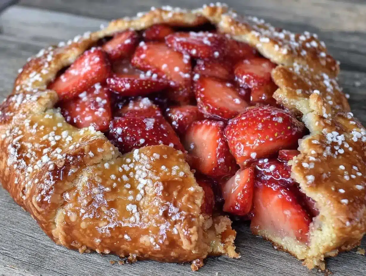 crispy rustic strawberry galette preparation steps