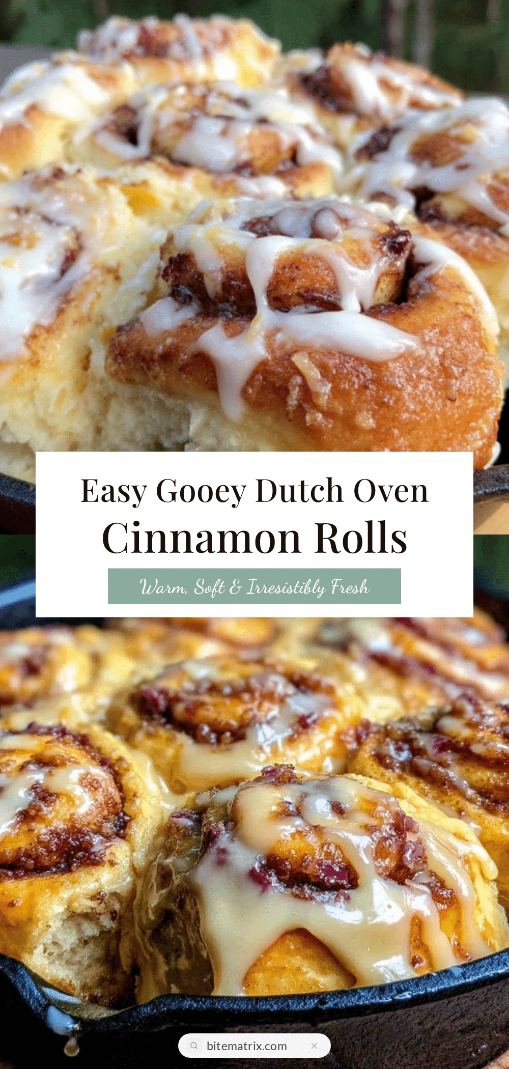 Dutch oven campfire cinnamon rolls recipe
