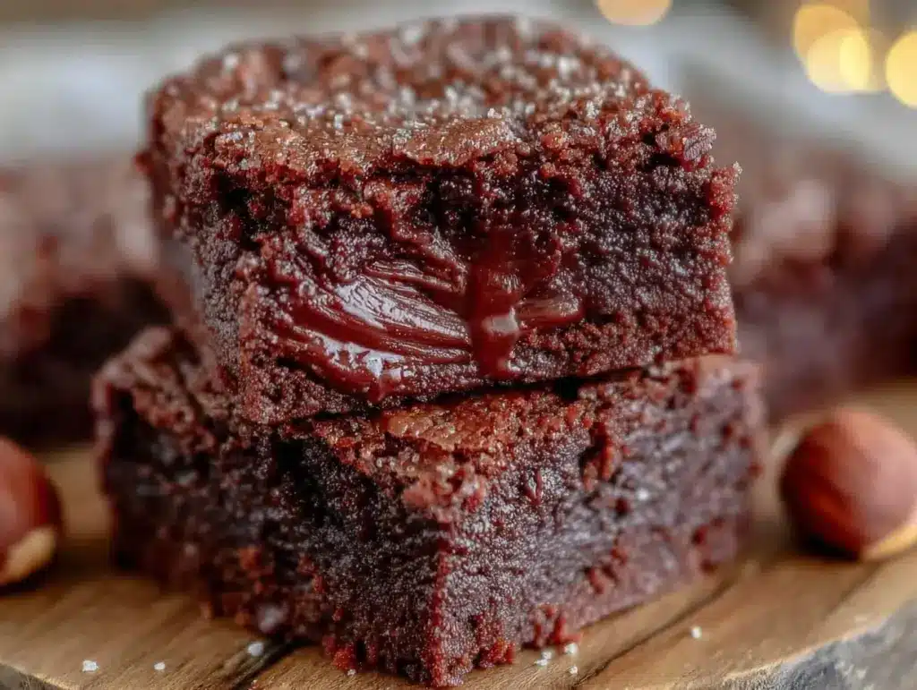 easy 3 ingredient Nutella brownies - featured image