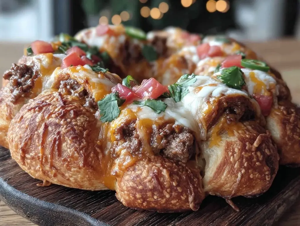 easy cheesy crescent roll taco ring - featured image