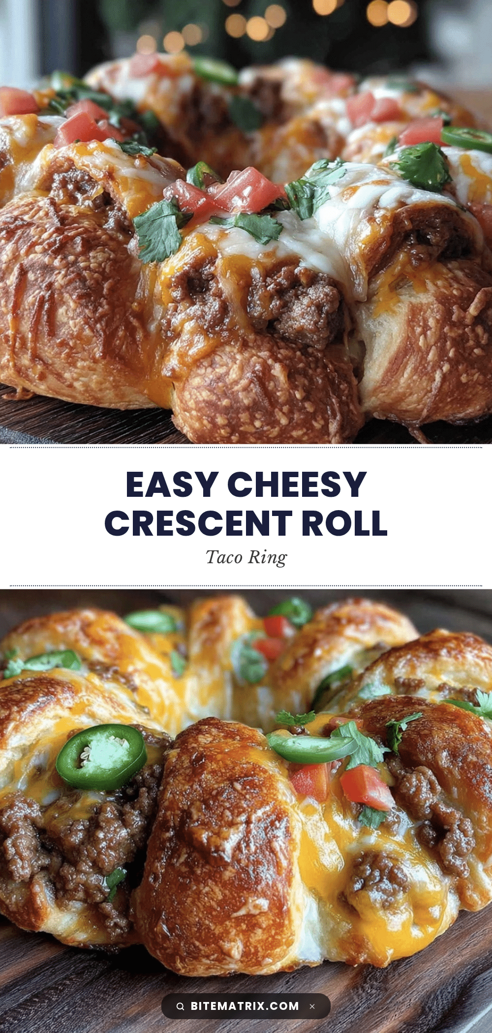 easy cheesy crescent roll taco ring recipe