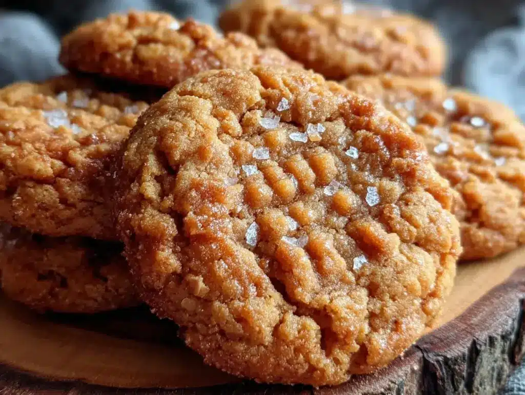 easy chewy peanut butter cookies - featured image