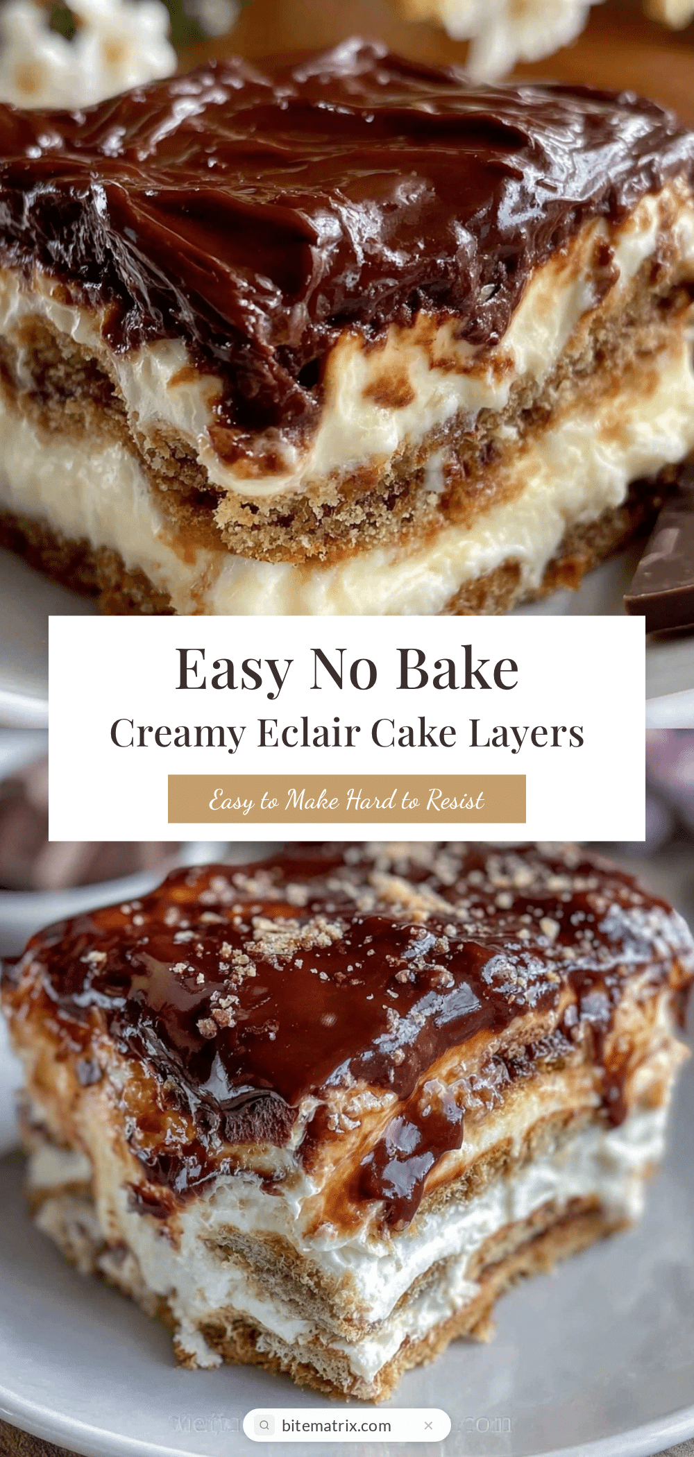 Easy No Bake Eclair Cake recipe