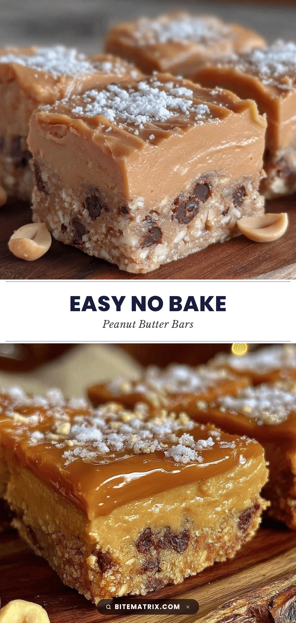 easy no bake peanut butter bars recipe