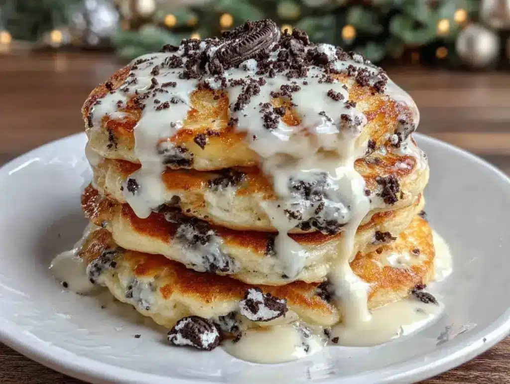 fluffy oreo pancakes - featured image