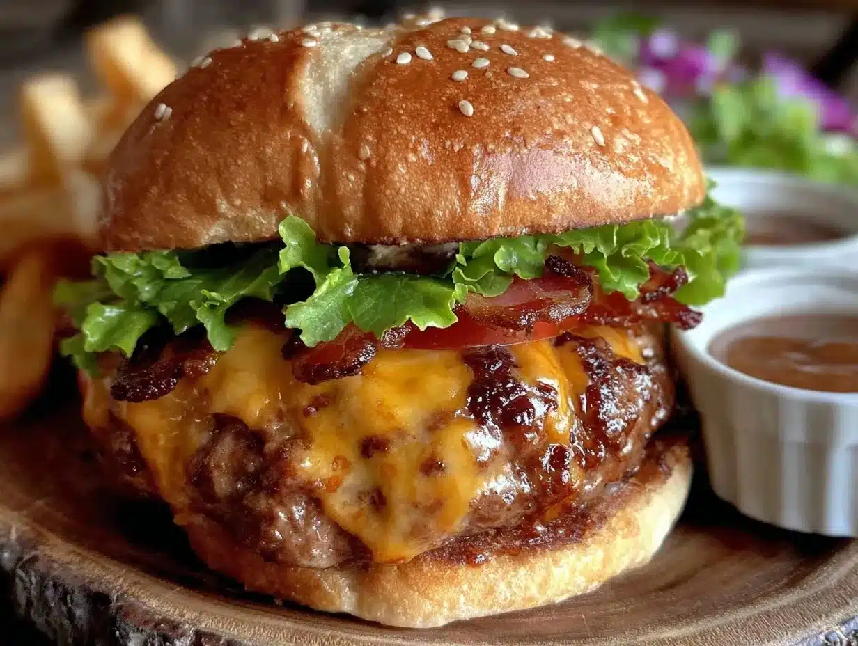 giant stuffed burger recipe preparation steps