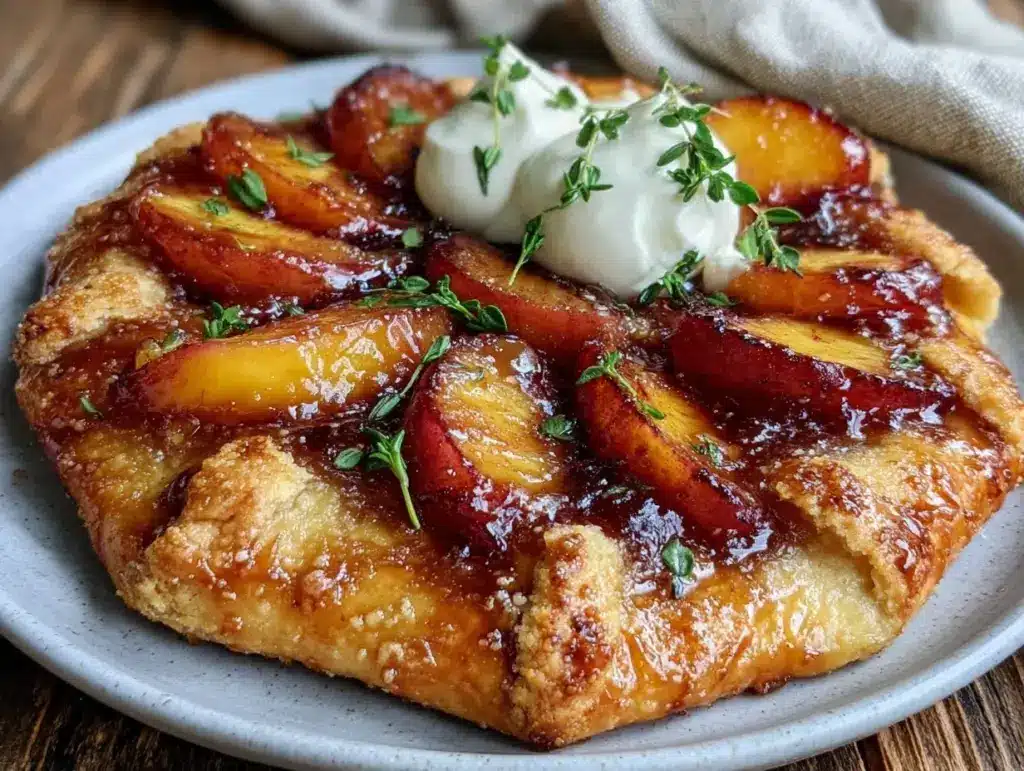 grilled peach galette - featured image