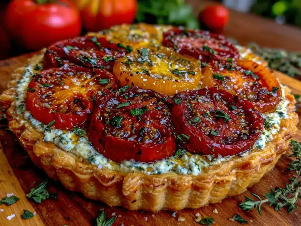 heirloom tomato tart - featured image