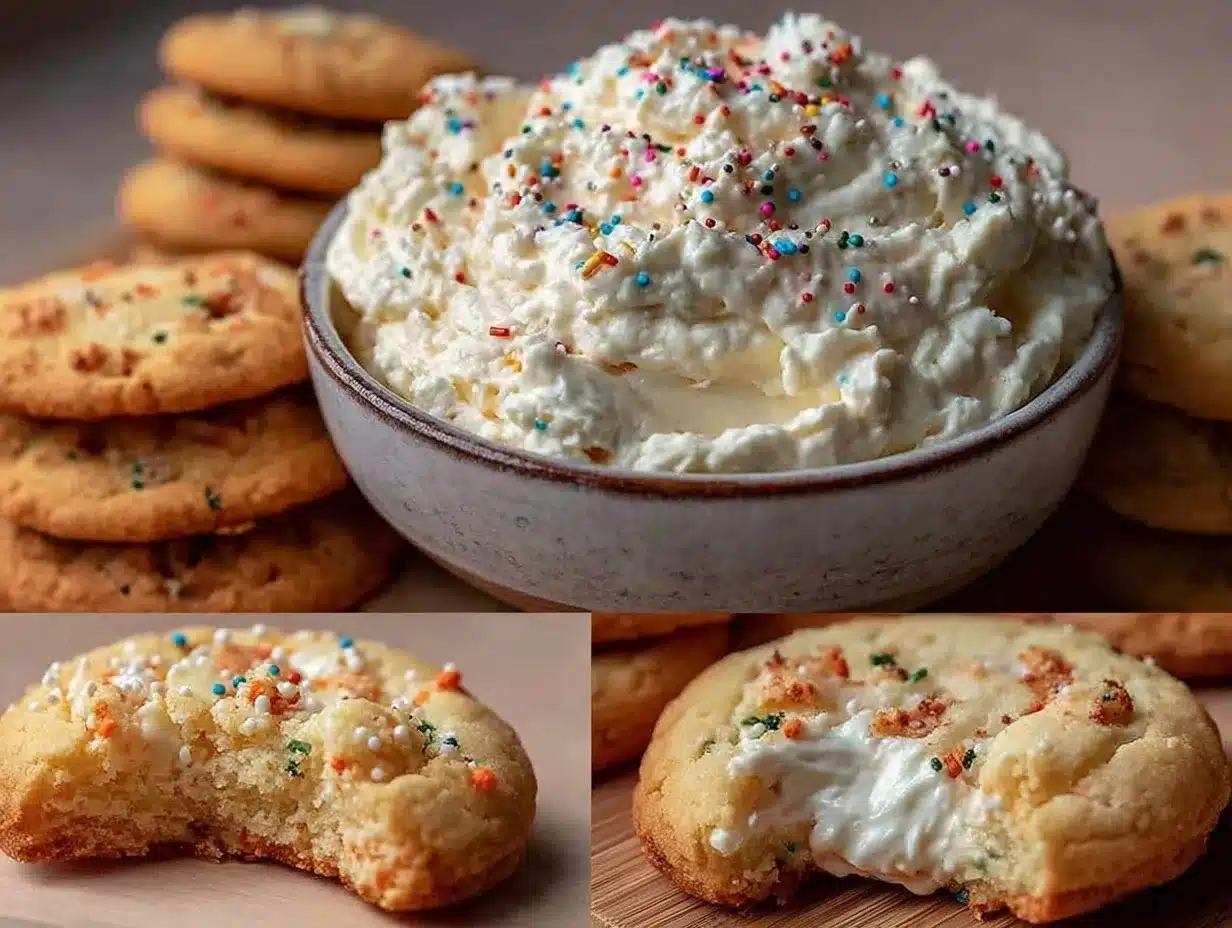 homemade Dunkaroos dip and cookies recipe preparation steps