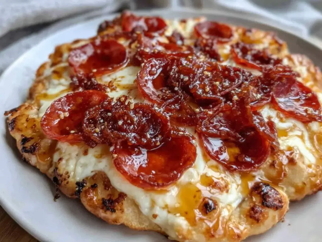 hot honey pepperoni pizza - featured image
