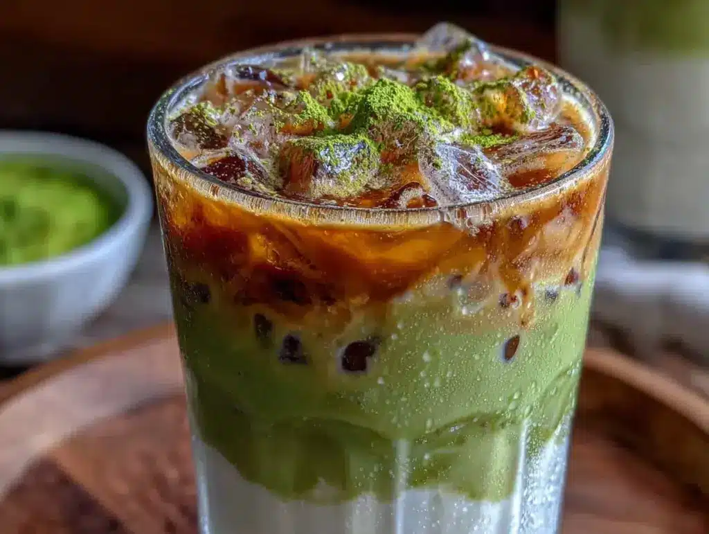 iced matcha latte - featured image