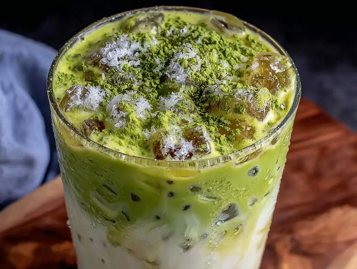 iced matcha latte preparation steps
