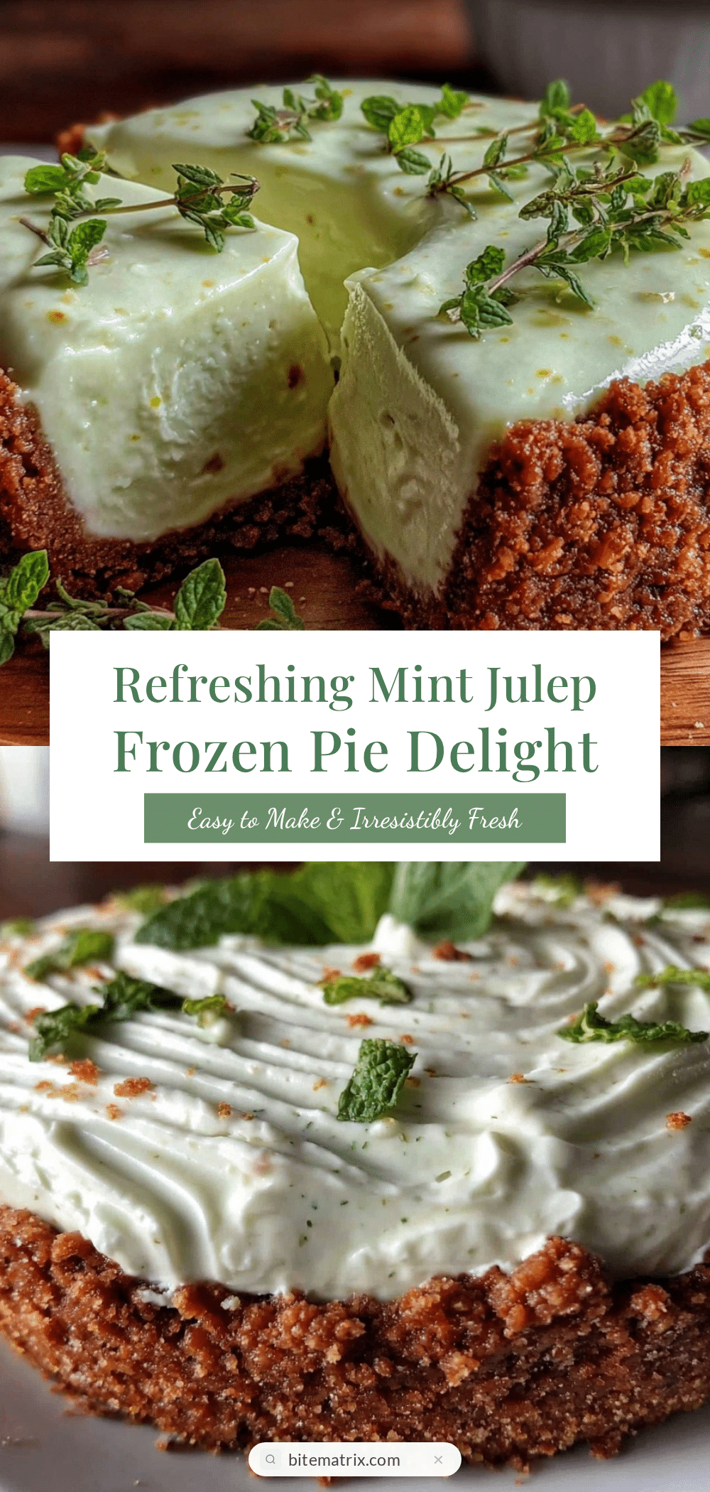 mint julep frozen pie recipe