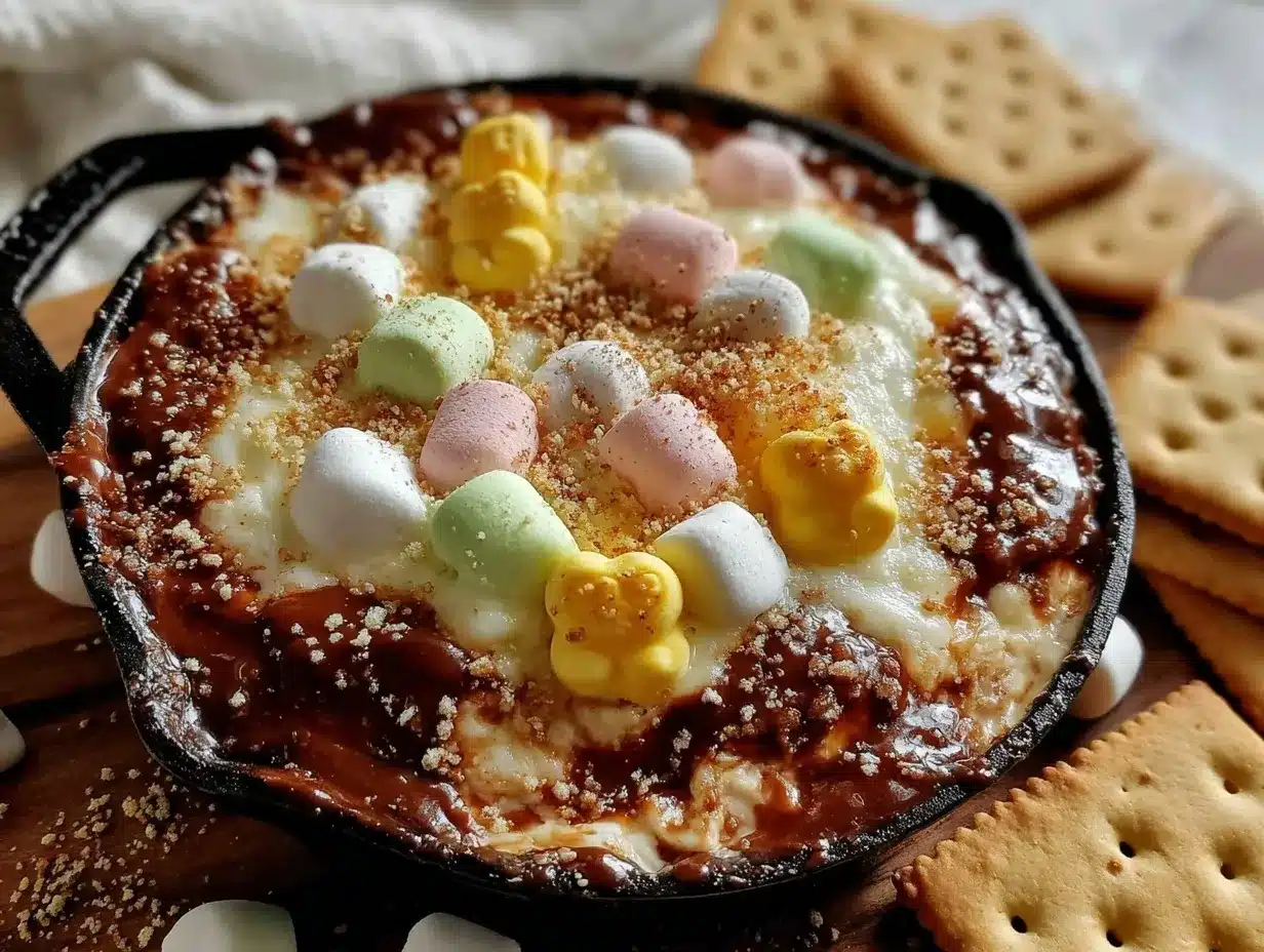 Peeps Smores Dip preparation steps