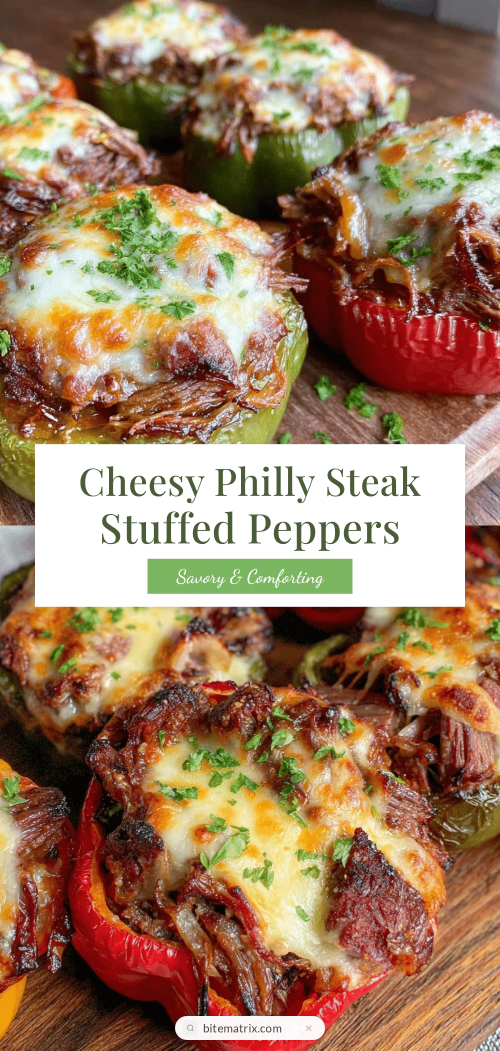 Philly Cheesesteak Stuffed Peppers recipe