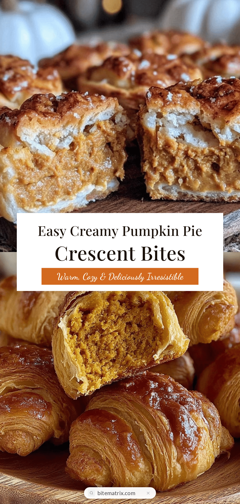 pumpkin pie crescent roll bites recipe