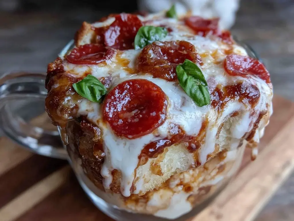 quick microwave mug pizza - featured image