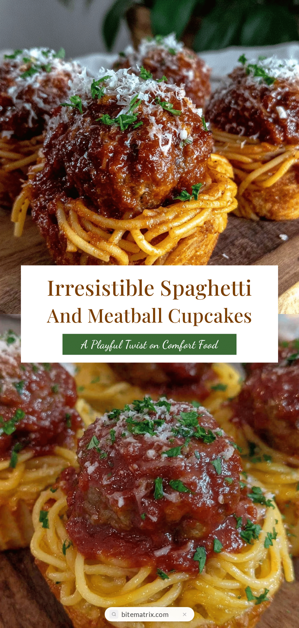 spaghetti and meatball cupcakes recipe