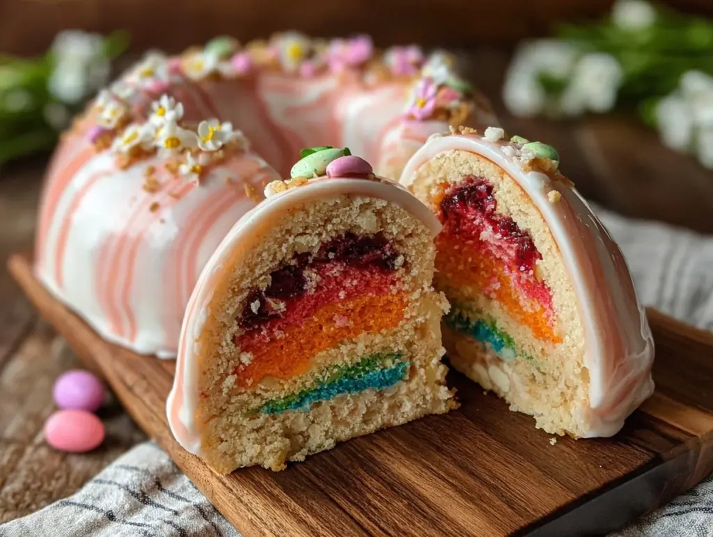surprise inside easter egg cake - featured image