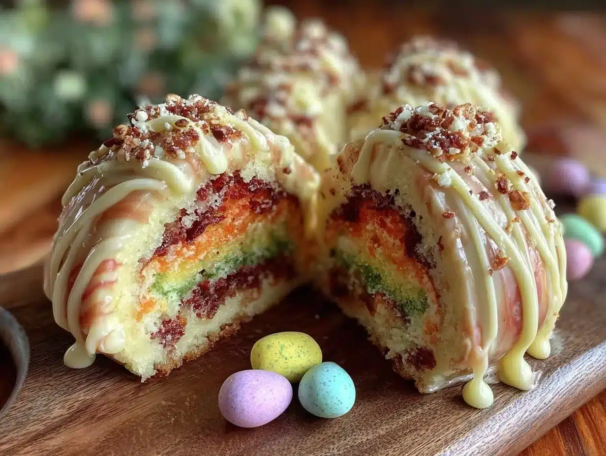 surprise inside easter egg cake preparation steps