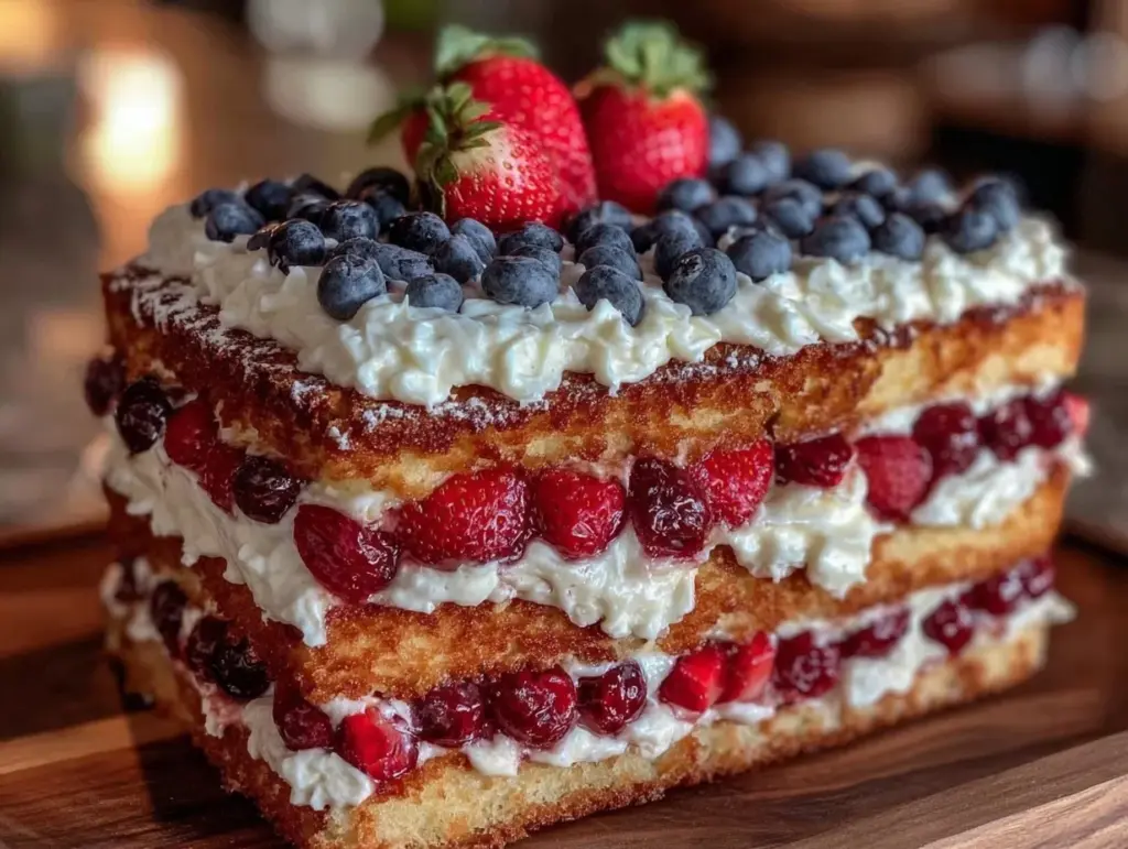 American Flag Berry Layer Cake - featured image