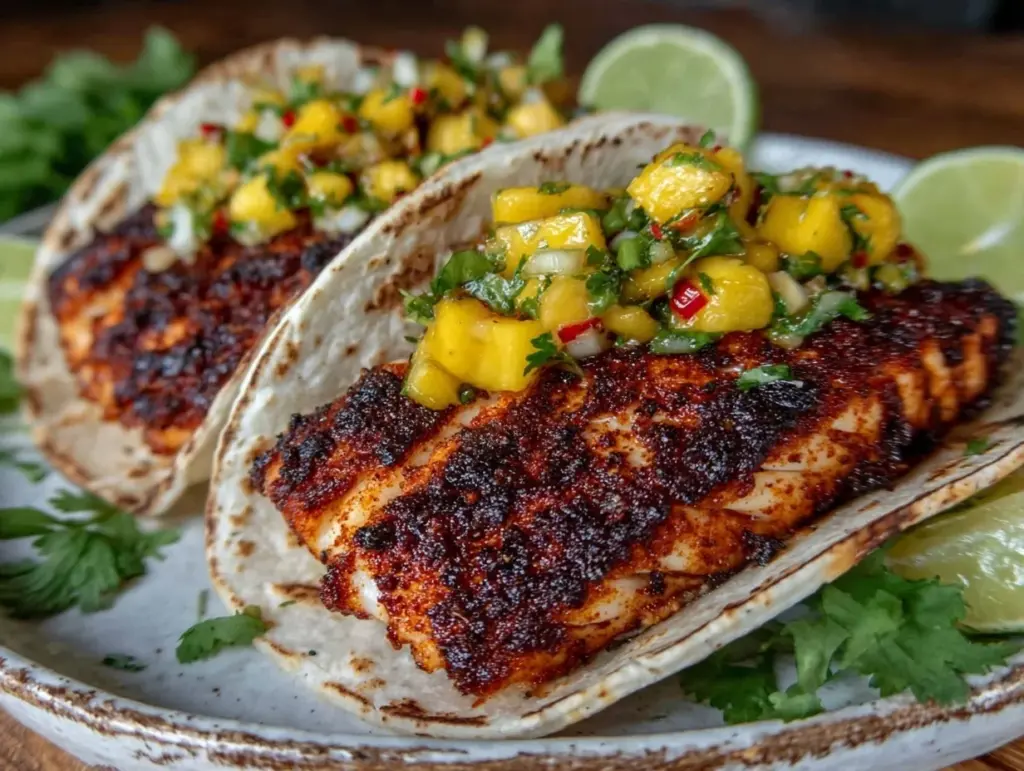 blackened mahi mahi tacos - featured image