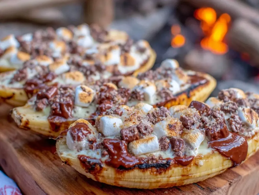 cozy campfire banana boats - featured image