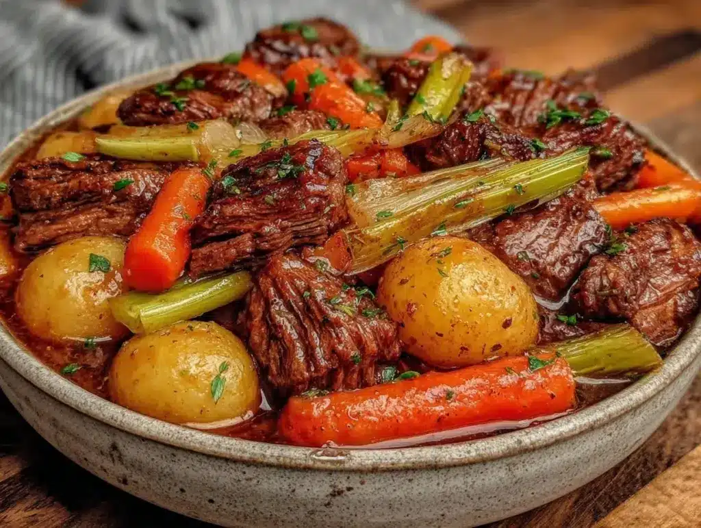 cozy crockpot beef stew - featured image