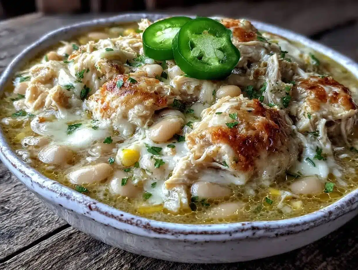 creamy crockpot white chicken chili preparation steps
