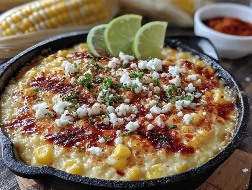 creamy grilled corn elote dip - featured image
