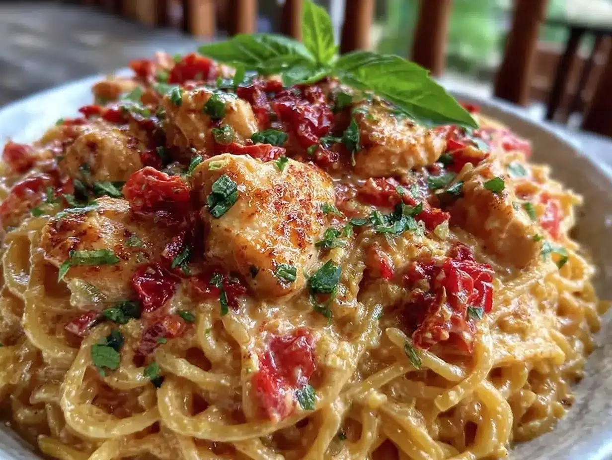 creamy marry me chicken pasta preparation steps