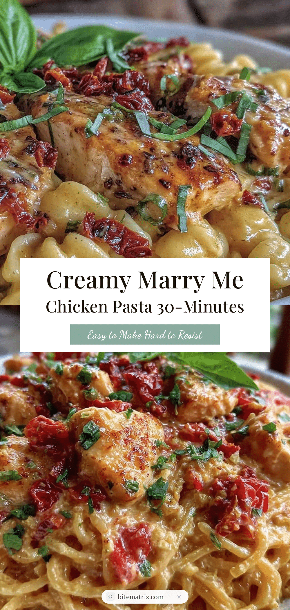 creamy marry me chicken pasta recipe