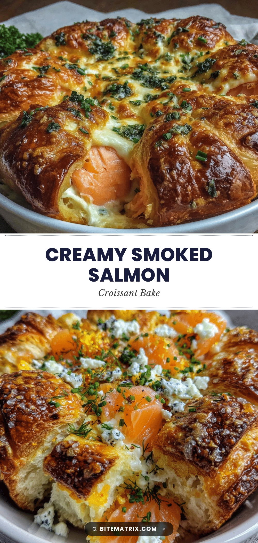 creamy smoked salmon croissant bake recipe