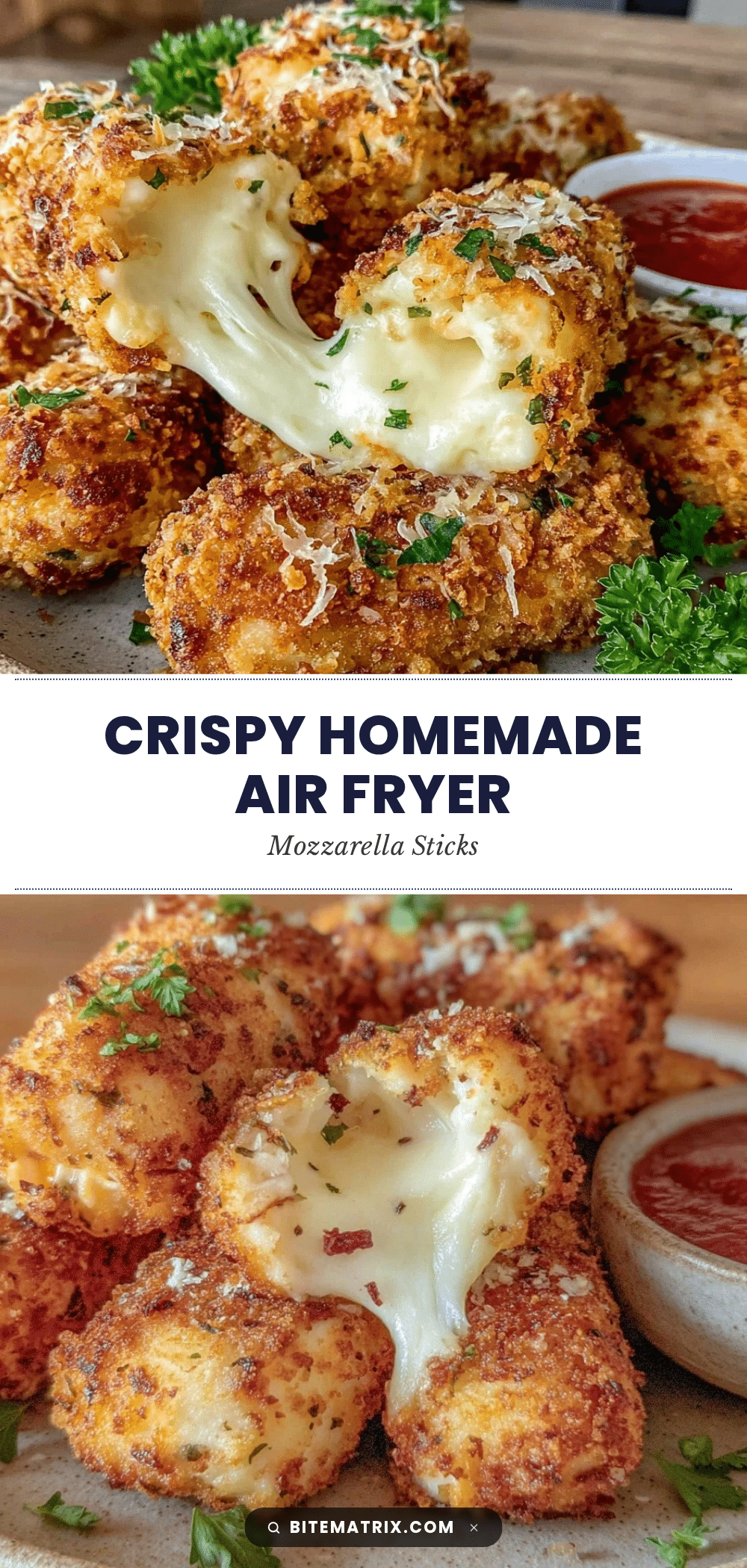crispy air fryer mozzarella sticks recipe