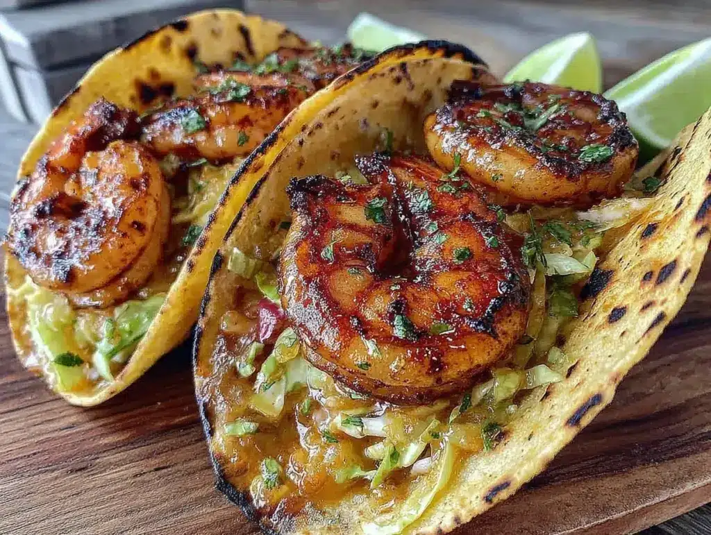 crispy grilled shrimp tacos - featured image