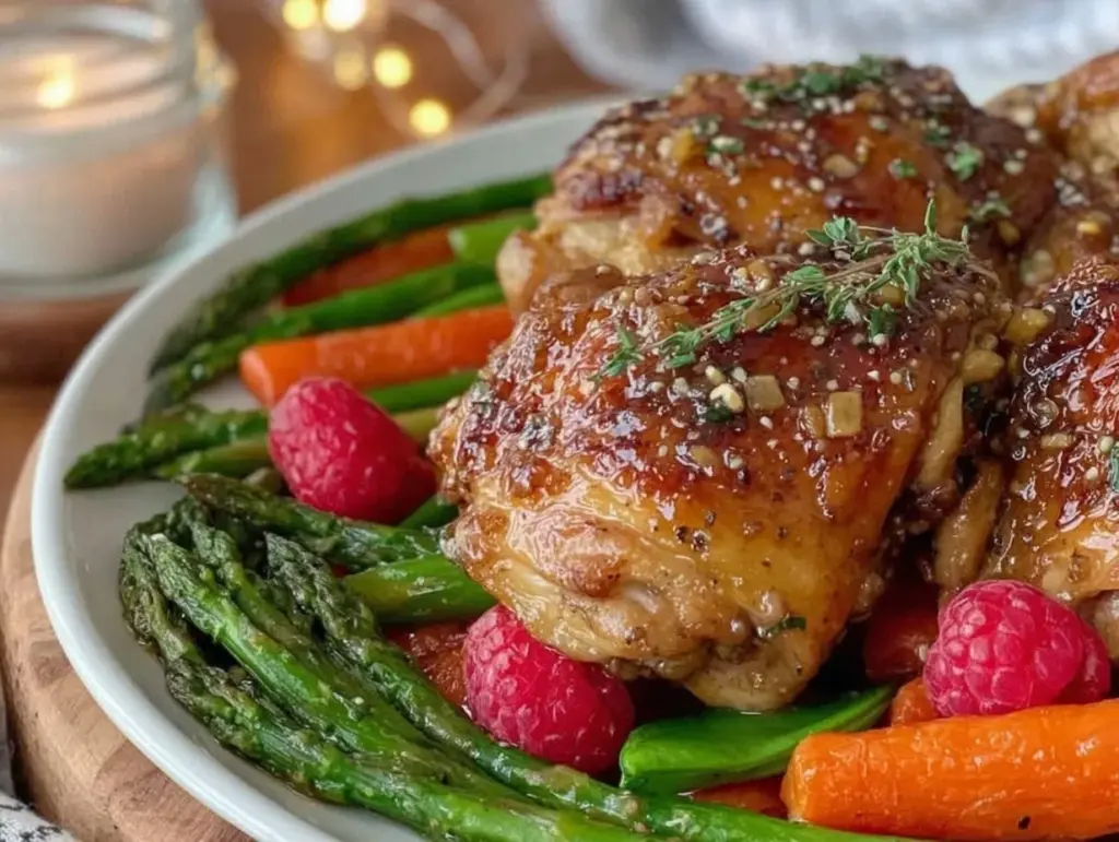 crispy sheet pan honey mustard chicken - featured image