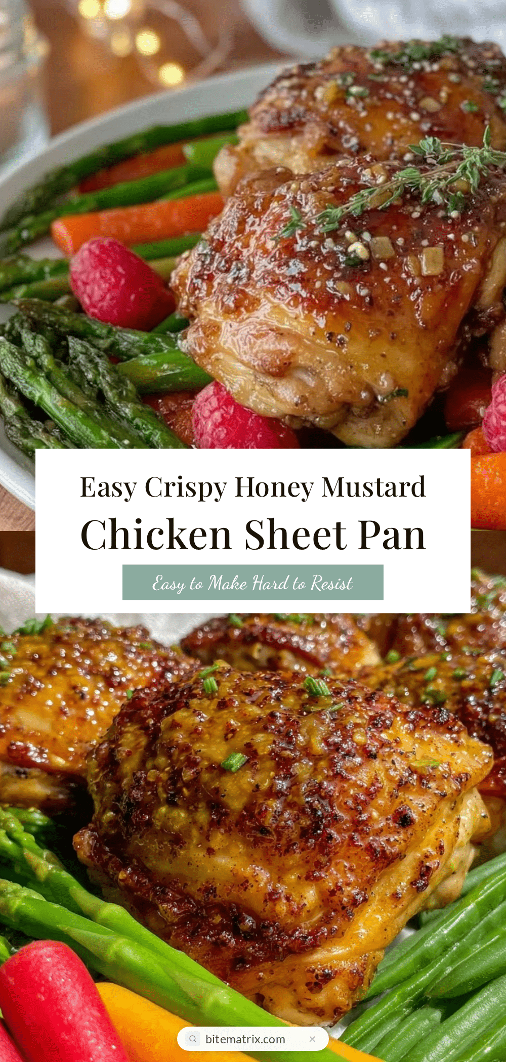 crispy sheet pan honey mustard chicken recipe