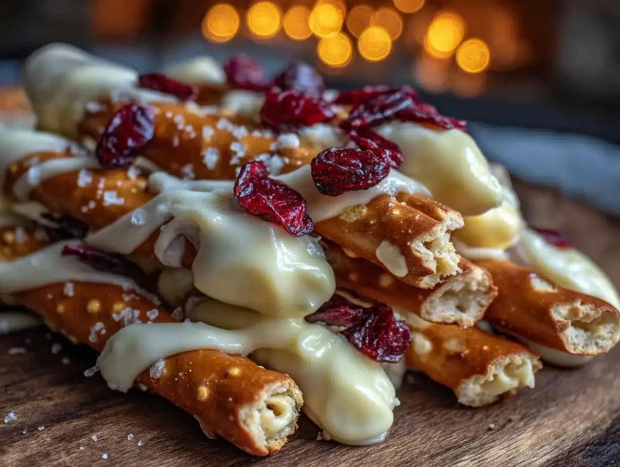 crispy witch finger pretzel rods preparation steps