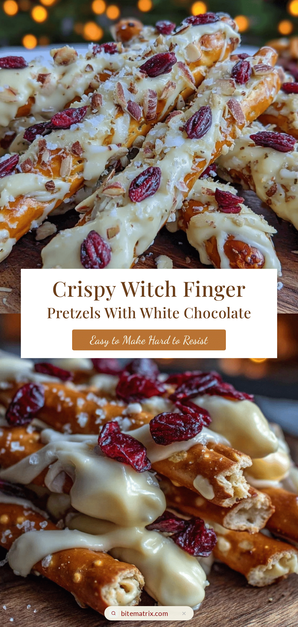 crispy witch finger pretzel rods recipe