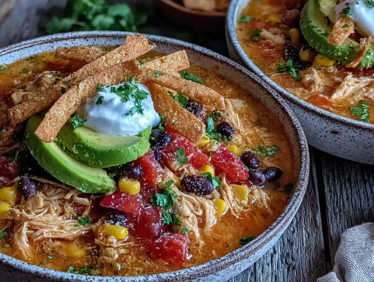 crockpot chicken tortilla soup for two preparation steps