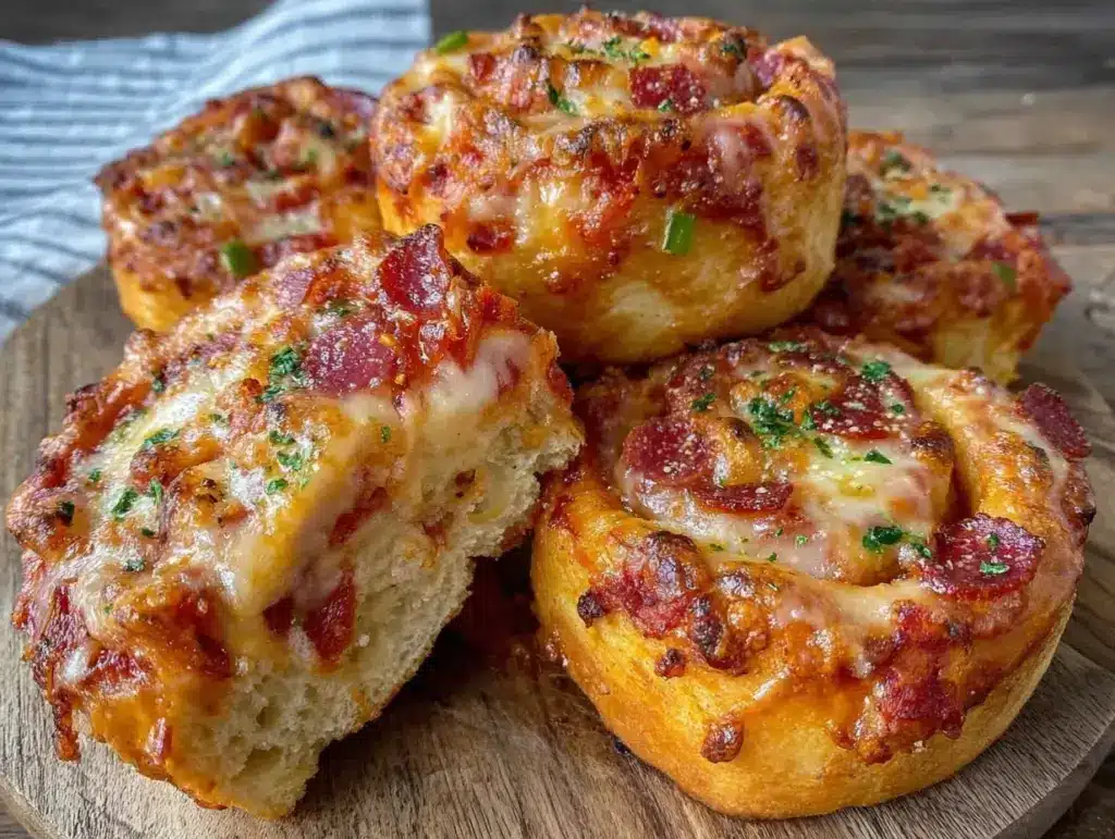 easy cheesy pizza pinwheels - featured image