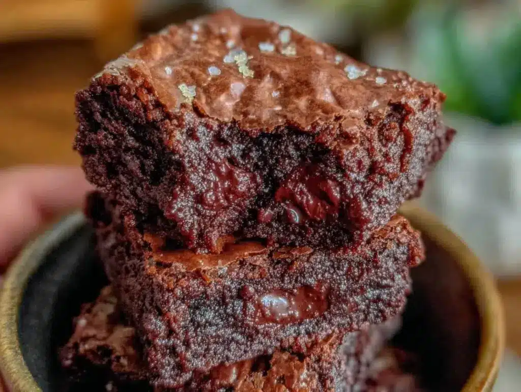 easy one-bowl fudgy brownies - featured image